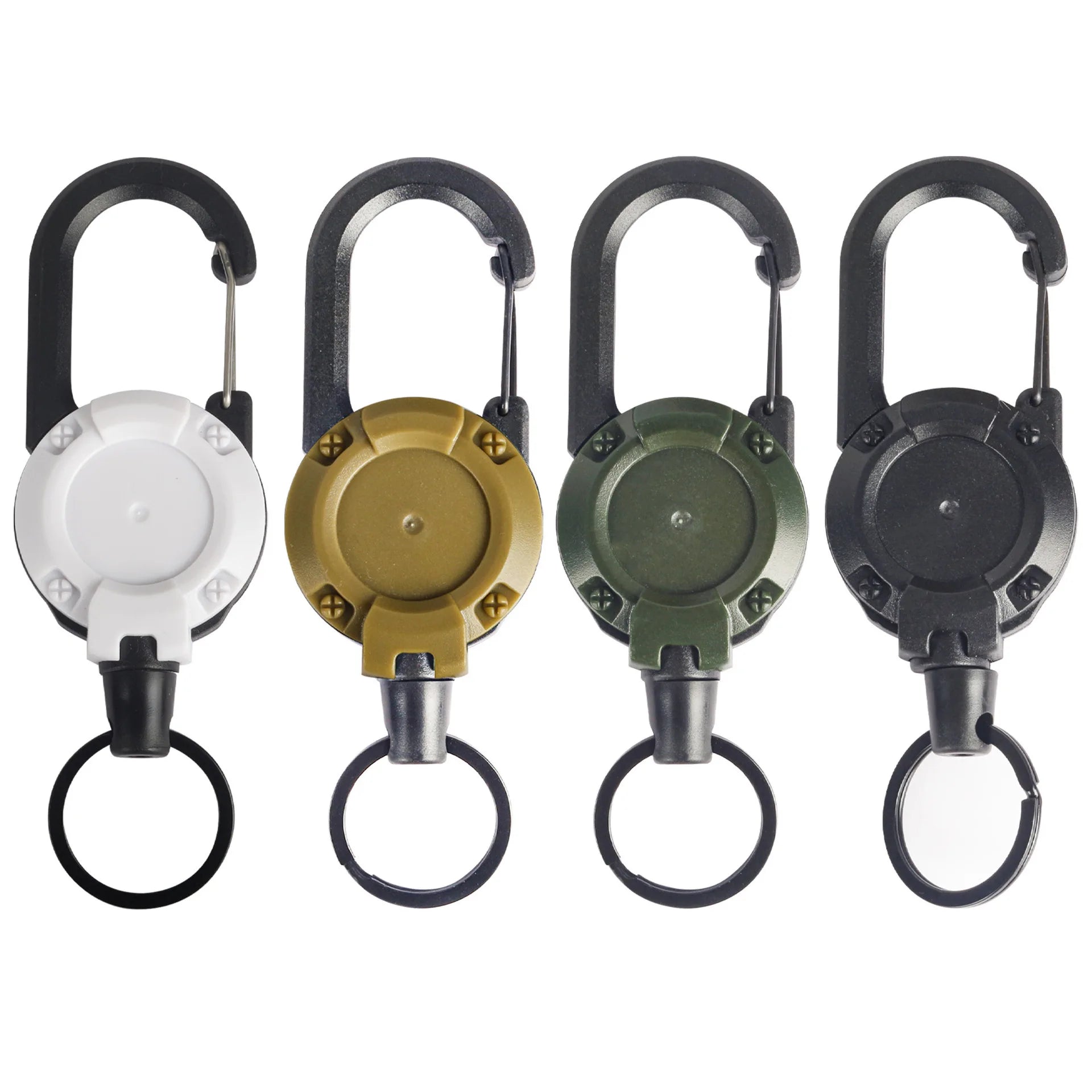 1-20PCS Outdoor Retractable Key Chain Mountaineering Buckle Key Chain Anti-loss Anti-theft High Rebound Metal Easy To Pull